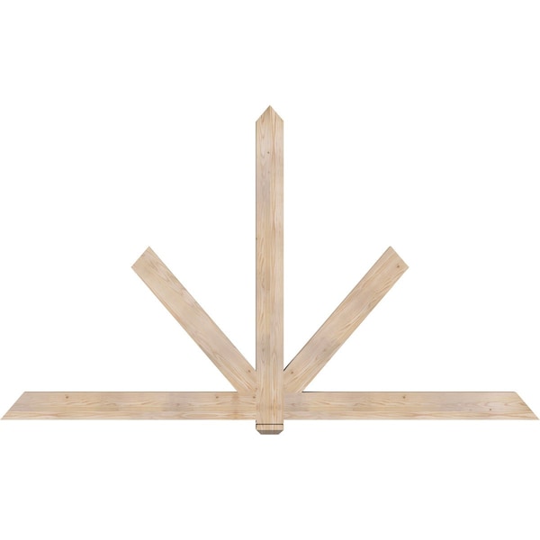 Ekena Millwork Kennewick Smooth Timber Gable Bracket, Douglas Fir, 108"W x 63"H x 3 1/2"D x 5 1/2"F, 14/12 Pitch GBW108X63X0406KEN00SDF - main